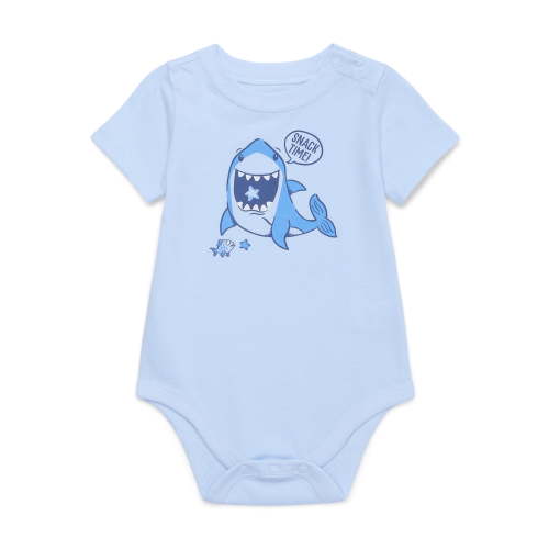 Garanimals Baby Boy Short Sleeve Brushed Jersey Graphic Bodysuit, Sizes 0-24 Months