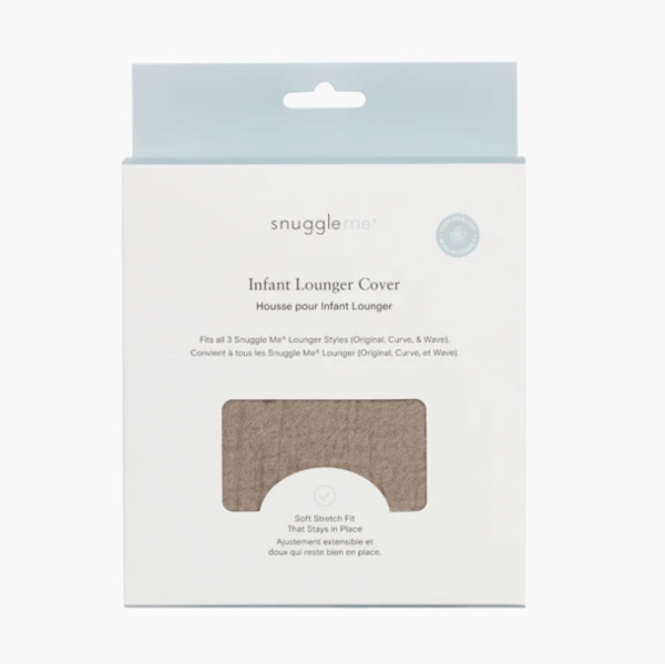 Snuggle Me Organic Infant Lounger Muslin Cover - Birch