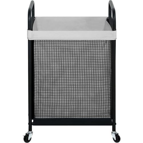 STO STO Laundry Hamper, 90L Rolling Laundry Sorter Cart with Removable and Washable Liner Bag, Clothes Hamper with Wheels and Metal Handle for Laundry Room and Bedroom