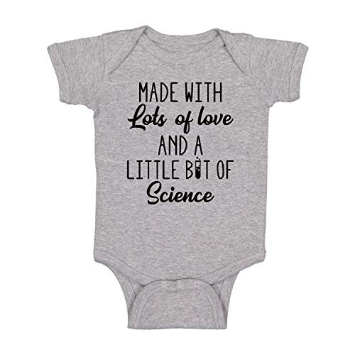 Made With Lots Of Love And A Little Bit Of Science - Funny Baby Essentials Bodysuit Romper