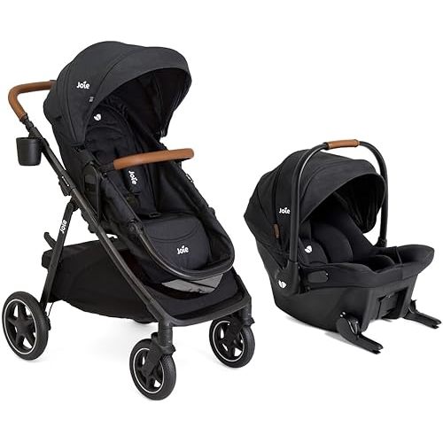 Baby, Ginger LX 4-in1 Stroller + Joie Baby Mint Latch Car Seat (Shale Dark)
