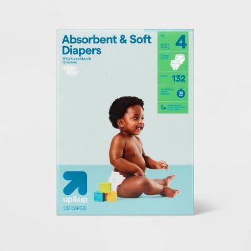 Disposable Diapers - Size 4- 132ct- Up&up™ (color Or Pattern May Vary)