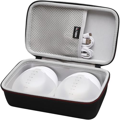 LTGEM Hard Case Breast Pump Suitable for MISSAA/Wearable/MomMed Double Wearable Breast Pump - Travel(9.7 x 5.8 x 3.3 inches)
