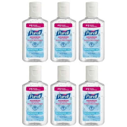 Purell Advanced Hand Sanitizer Refreshing Gel, 1 Fl oz (6-Pack)