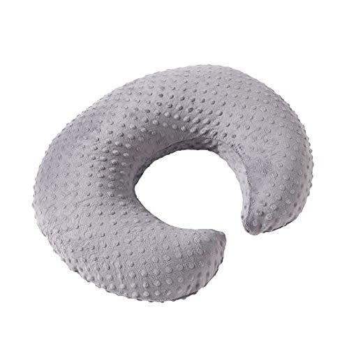 DONOMILO Minky Dots Nursing Pillow Cover, Case Plush Breathable Breastfeeding Pillow Slipcover Fits Nursing Pillow, Super Soft Snug Positioners for Baby Boy Baby Girl (Rose Gray)