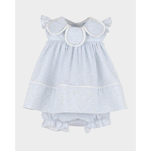 Girl's Floral-Print Petal Dress, Size 6M-24M