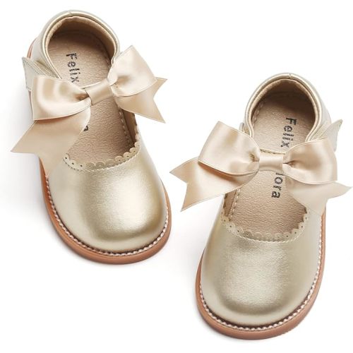Felix & Flora Toddler Little Girl Mary Jane Dress Shoes - Ballet Flats for Girl Party School Shoes