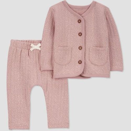 Carter's Just One You® Baby Girls' 2pc Quilted Coordinate Set - Pink, Size: Newborn