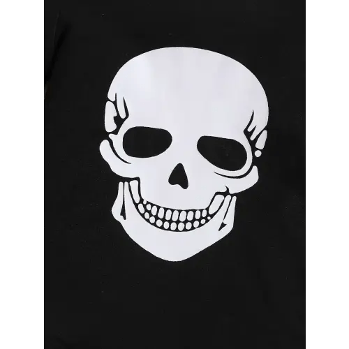 boys' halloween newborn skull print short sleeve jumpsuit - Temu