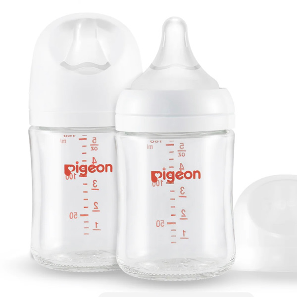 Glass Wide Neck Baby Bottle, 2 Packs, 5.4 Oz(160ml) for newborns