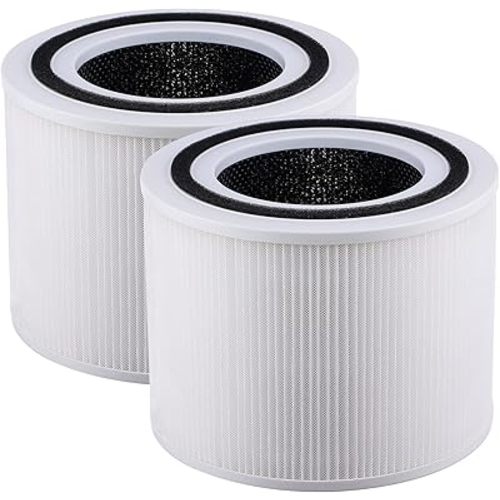 2 Pack Air Purifier replacement filter for Levoit Core 300 and Core 300S VortexAir Air Purifier, H13 true hepa filter Core 300-RF White