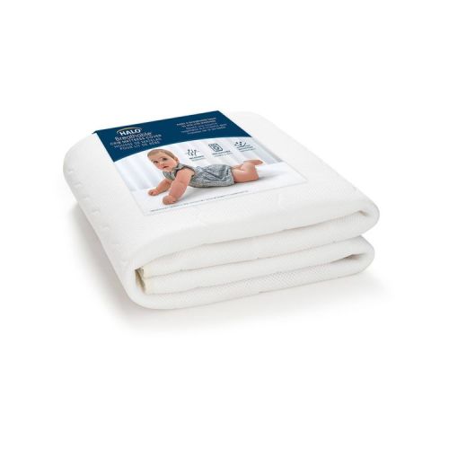 HALO Breathable Crib Mattress Cover - White