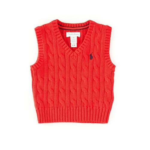 Ralph Lauren Baby Boys 3-24 Months Cable-Knit Cotton Sweater Vest