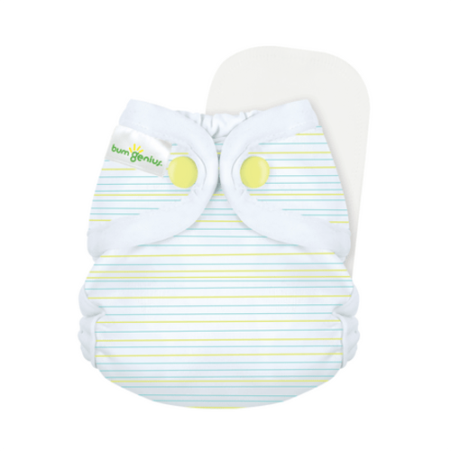 bumGenius Littles 2.0 Newborn Cloth Diaper - Mirror Stripe