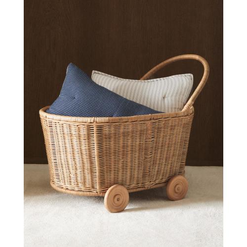 CHILDREN'S RATTAN CART WITH WHEELS - BASKETS AND STORAGE - KIDS AND BABY | Zara Home United States of America