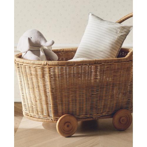 CHILDREN'S RATTAN CART BASKET | Zara Home United States of America