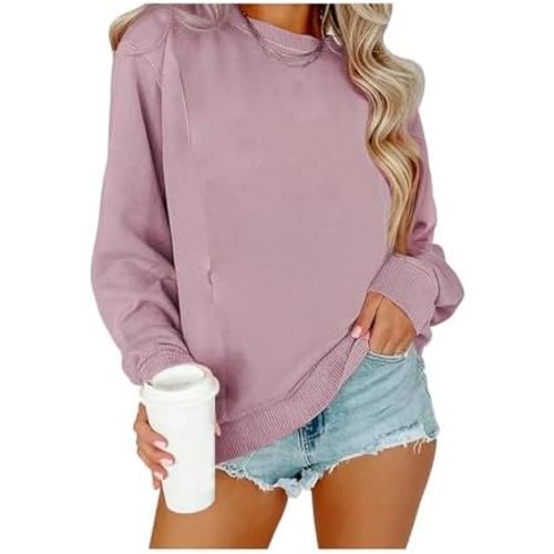 AEARGIV Women Causal Maternity Nursing Sweatshirt Comfort Friendly Zip Breastfeeding Pullover Tops Mama's Boobery Sweater