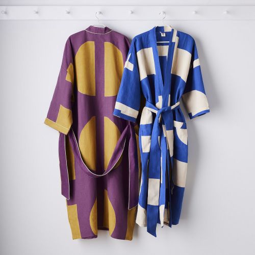Block Shop Hand Block Printed Linen Robe