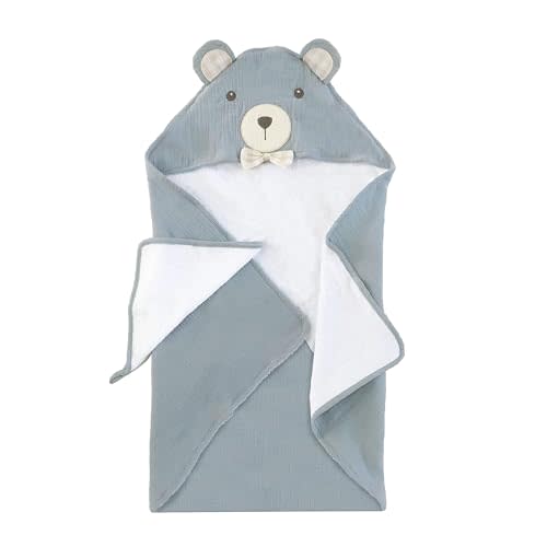 MON AMI Terry Bunny Hooded Baby Towel & Wash Cloth Set for 0-18 Months, Premium Soft Baby Bath Cotton Towel for Toddlers, Boys & Girls