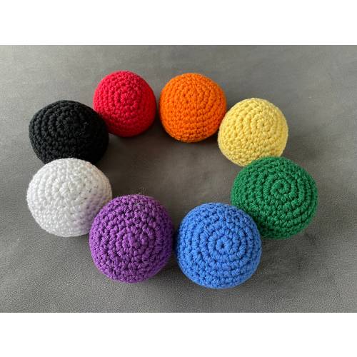 Soft Toddler and Baby Crochet Balls, Primary Colors Set of 8