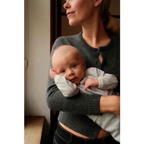 POINTELLE BODYSUIT - Gray marl | ZARA United States
