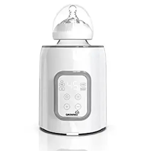 Bottle Warmer, GROWNSY 6-in-1 Fast Baby Food Heater&Defrost BPA-Free Warmer with Timer LCD Display Accurate Temperature Control for Breastmilk or Formula - Upgrade