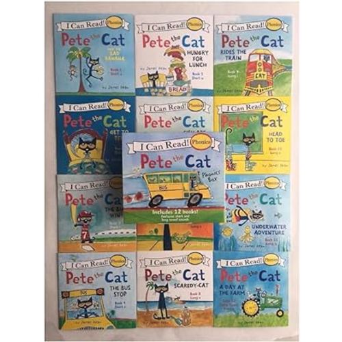 Pete the Cat Childrens Books Box Set I Can Read Phonics Learn to Read Lot 12 NEW