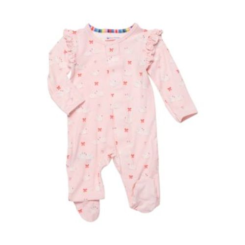 Baby Girls Swan of a Kind Printed Footie Pajamas