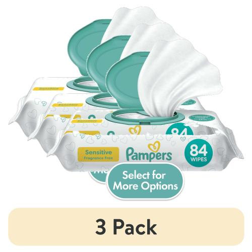 (3 pack) Pampers Sensitive Baby Wipes 1-Pack 84 Wipes (Select for More Options)