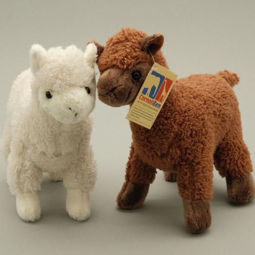 Brown Alpaca Plush Toy made out of sustainable materials - 20 cm high & Available in Brown or White!