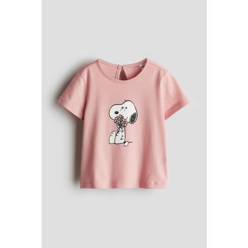 PRINTED-MOTIF JERSEY TOP