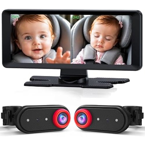 LUCKVIEW BM5PRO Dual Baby Car Camera with 7.2" Split Screen Monitor