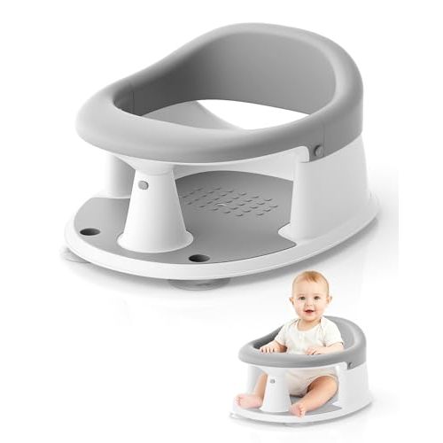 Baby Bath Seat for Babies 6 Months & Up, Bath Seats for Babies Sitting Up, Open Design, Non-Slip, Compact Toddler Bath Seat.