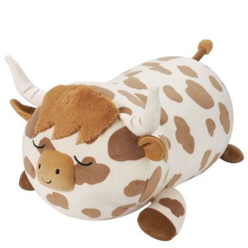 Squishmallows 18" Large Plush Alonzo Brown And White Highland Cow Sleepamallows