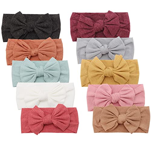 DRESHOW BQUBO Baby Headbands Baby Girls Bows Headband Newborn Bow Handmade Soft Nylon Headbands with Bows Hair Accessories for Newborn Baby Infant Toddlers Kids