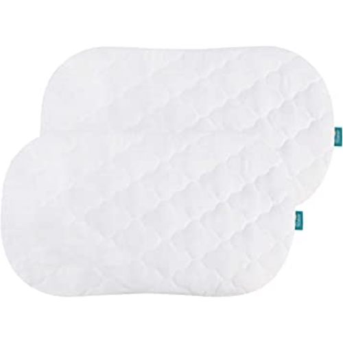 Bassinet Mattress Cover Compatible with Halo Bassinest Swivel Sleeper Bassinet Mattress Pad, 2 Pack, Microfiber, Waterproof and Soft, White