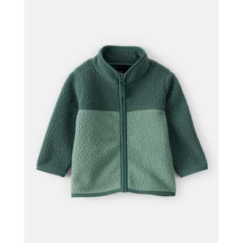 Baby Boy Color Block Microfleece Zip-Up Jacket - Green - OshKosh B'gosh | Carter's