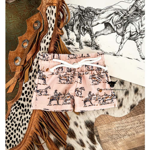 The Desert Runaway Cowboy Swim Trunks(little kid)(TFP EXCLUSIVE)