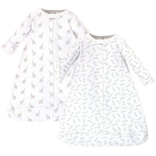 Touched By Nature Baby Organic Cotton Long-sleeve Wearable Sleeping Bag, Sack, Blanket, Little Giraffe, 0-3 Months