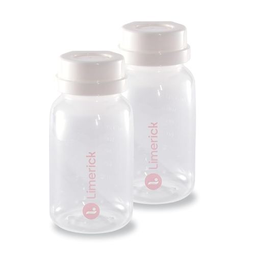 Limerick 4 oz Breast Milk Storage Bottles, BPA Free & Dishwasher Safe, Formula Storage Bottles, Open Neck for Easy Collection & Storage