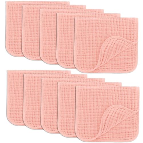 Muslin Burp Cloths Large 100% Cotton By Comfy Cubs (sage, Pack Of 10)