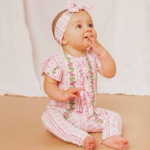 Bowquet of Roses Cap Sleeve Romper