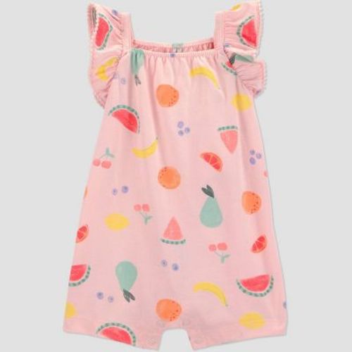 Carter's Just One You® Baby Girls' Fruit Ruffle Romper - Pink 3M