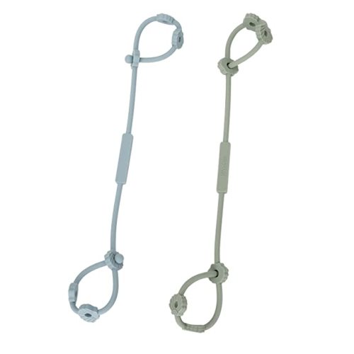 Toy Safety Straps, Socub Silicone Adjustable Baby Pacifier Teether Straps, 2pcs Toddler Toy Bottle Harness Straps for Strollers, High Chair, Cribs, Bags, BPA Free, Sage, Ether - Sage+Ether