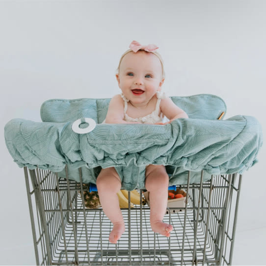 Baby Shopping Cart Cover | Sage Leaves