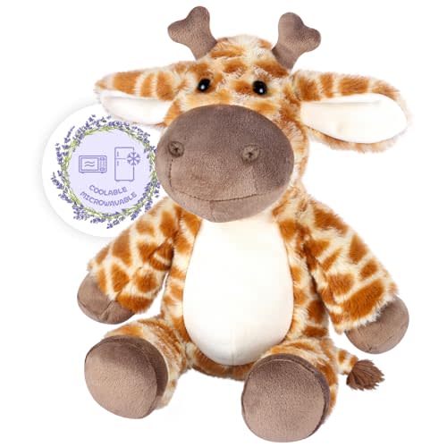 SuzziPals Heatable & Coolable Giraffe Stuffed Animals, Microwavable Stuffed Animal Heating Pads for Soothing & Releaxation, Lavender Scent Giraffe Plushies for Fatigue, Giraffe Plush Gift for Kids