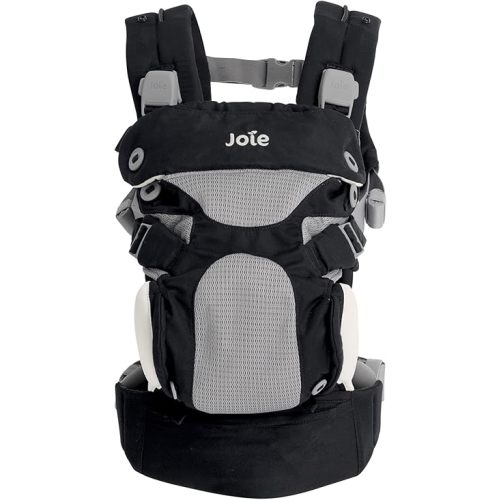 Joie Savvy Baby Carrier – Ergonomic, Adjustable Baby Carrier with 4 Carry Positions, Padded Shoulder Straps and Lumbar Support (Blackpepper)