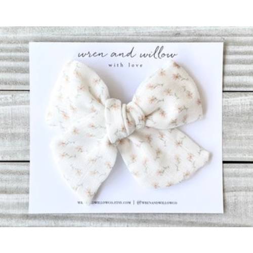 Watercolor Floral Schoolgirl Bow Organic Cotton Hair Bow Girls Bow Baby Headband Girls Hair Clip Newborn, Baby, Toddler, Girls - Etsy