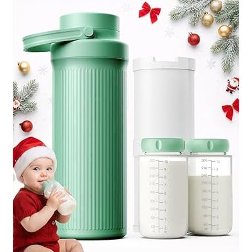 22oz Breast Milk Cooler Bottle – 24-Hour 360° Cooling Breastmilk Chiller with 2 Storage Bottles for Travel & Outdoor Use, Larger Capacity – Portable, Breastfeeding Essential Gift for New Moms