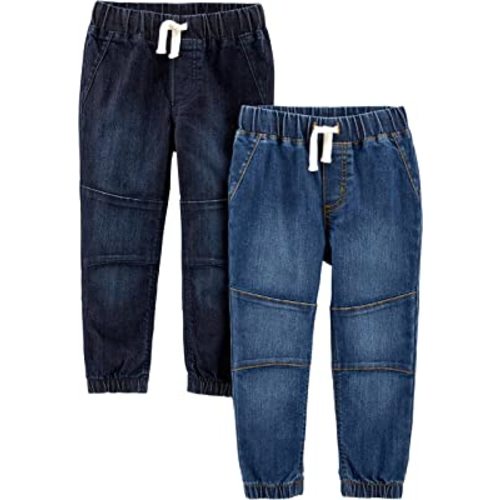 Simple Joys by Carter's Toddler Boys' Pull-On Denim Pant, Pack of 2